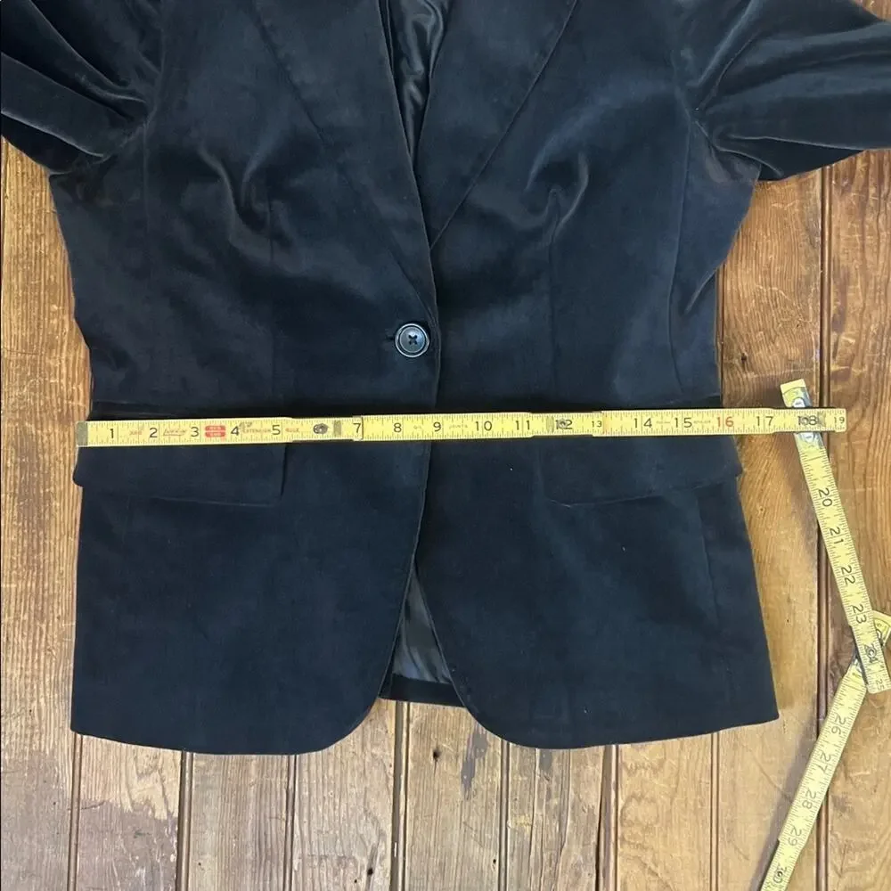 Banana Republic Y2K Women's blazer Dark gray short Velvet Blazer size 8